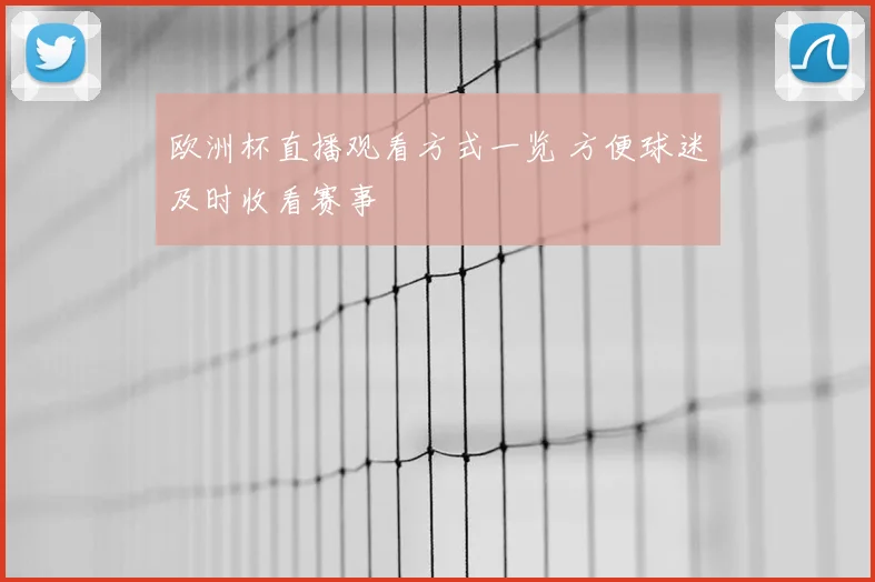 欧洲杯直播观看方式一览 方便球迷及时收看赛事